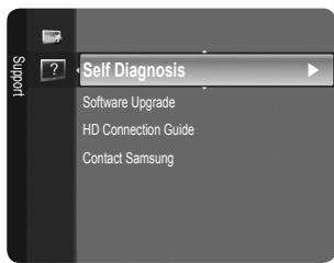 Support Self Diagnosis Software Upgrade HD Connection Guide Contact Samsung