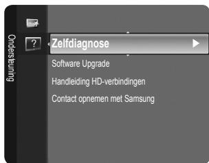 Zelfdiagnose Software Upgrade Handleiding HD-verbindingen Contact opnemen met Samsung