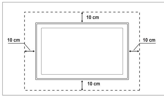 SAMSUNG LE32B450C4W - Manter um espaço de instalação seguro - 2