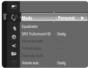 SAMSUNG LE32B450C4W - Configurar o menu Som - 1