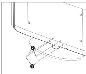 SAMSUNG LE32B450C4W - Installazione del piedistallo - 2