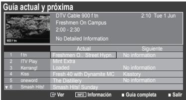 SAMSUNG LE32B460 - Uso de Guía actual y próxima / Guía completa - 1