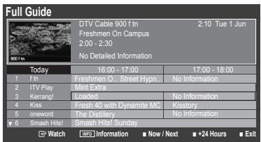 SAMSUNG LE32B460 - Using the Now & Next Guide / Full Guide - 2