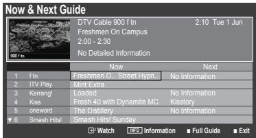 SAMSUNG LE32B460 - Uporaba Now & Next Guide / Full Guide - 1