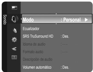 SAMSUNG LE32B460 - ☐ Formato audio → MPEG / Dolby Digital (sólo canales digitales) - 1