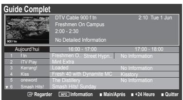 SAMSUNG LE32B460 - Utilisation du Guide Now & Next / Guide Complet - 2