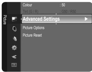 SAMSUNG LE32B460 - Advanced Settings - 1