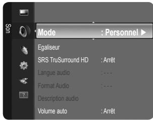 SAMSUNG LE32B460 - ☐ Format Audio → MPEG / Dolby Digital (chaînes numériques uniquement) - 1