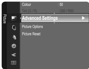 SAMSUNG LE32B460 - Advanced Settings - 1