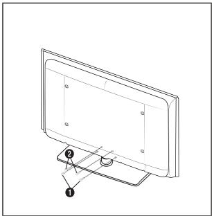 SAMSUNG LE32B460 - Instalar a base - 2