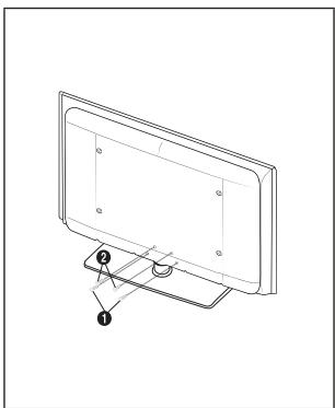 SAMSUNG LE32B460 - Anbringen des Standfußes - 2