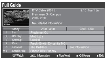 SAMSUNG LE32B530P7W - Using the Now & Next Guide / Full Guide - 2