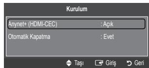 SAMSUNG LE32B530P7W - ■ Otomatik Kapatma → Hayır / Evet - 3