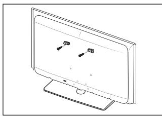SAMSUNG LE32B530P7W - So verhindern Sie, dass das Fernsehgerät umkippt: - 2