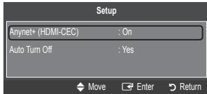 SAMSUNG LE32B530P7W - ■ Auto Turn Off → No / Yes - 3