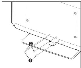 SAMSUNG LE32B530P7W - Montage du socle - 2