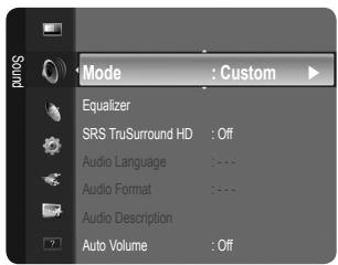 SAMSUNG LE32B530P7W - ☐ Audio Description (digital channels only) - 1