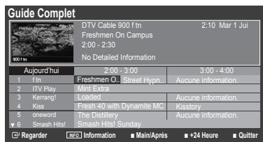 SAMSUNG LE32B530P7W - Utilisation du Guide Now & Next / Guide Complet - 2