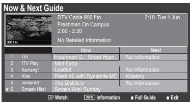 SAMSUNG LE32B530P7W - Uporaba Now &amp; Next Guide / Full Guide - 1