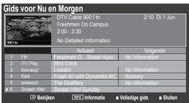 Gids voor Nu en Morgen DTV Cable 900 f tran 2:10 Di 1 Jun Freshmen On Campus 2:00 - 2:30 No Detailed Information Actual Volgende 1 f tn Freshmen O... Street Hypn... No Information 2 ITV Play Mint Extra 3 Kerrang! Loaded No Information 4 Kiss Fresh 40 with Dynamite MC Kestory 5 oneword The Distillery No Information 6 Smash Hitel Smash Hitel Sunday Bokijken Informatie Volledige gids Sluten