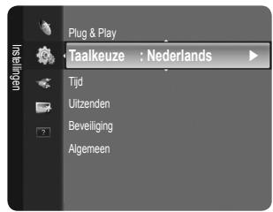 Plug & Play Taalkeuze : Nederlands Tijd Uitzenden Beveiliging Algemeen