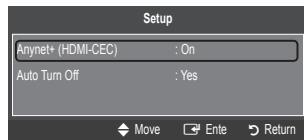 SAMSUNG LE32B530P7W - ■ Auto Turn Off → No/Yes - 3