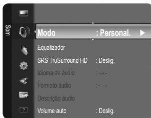 SAMSUNG LE32B530P7W - Configurar o menu Som - 1
