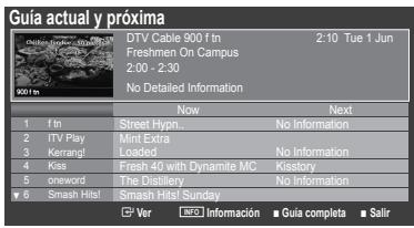 SAMSUNG LE32B551A6W - Uso de Guía actual y próxima / Guía completa - 1