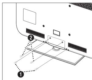 SAMSUNG LE32B551A6W - Installing the Stand - 2