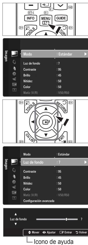 SAMSUNG LE32B551A6W - □ Funcionamiento de la visualización en pantalla - 1