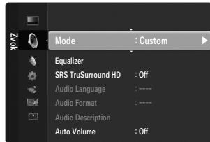 SAMSUNG LE32B551A6W - Mode → Standard / Music / Movie / Clear Voice / Custom - 1