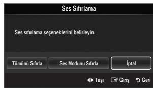 SAMSUNG LE32B551A6W - □ Ses Sifirlama → Tümünü Sifirla / Ses Modunu Sifirla / İptal - 1