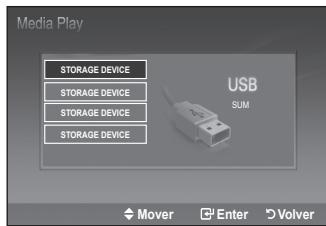 SAMSUNG LE32B551A6W - Utilización del menú Media Play - 2