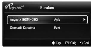 SAMSUNG LE32B551A6W - Anynet ^+ (HDMI-CEC) → Kapalı / Açık - 1