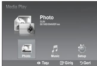 SAMSUNG LE32B551A6W - Bir USB Aygıtını Bağlama - 2
