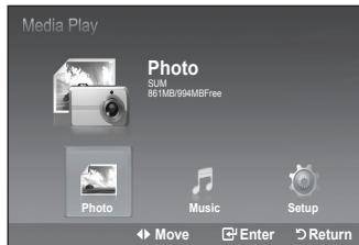 SAMSUNG LE32B551A6W - Utilización de la función Media Play - 2