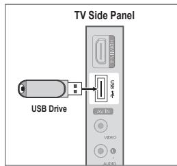 SAMSUNG LE32B551A6W - Connecting a USB Device - 1