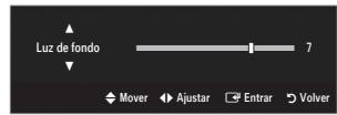 SAMSUNG LE32B551A6W - □ Luz de fondo / Contraste / Brillo / Nitidez / Color / Matiz (V/R) - 1