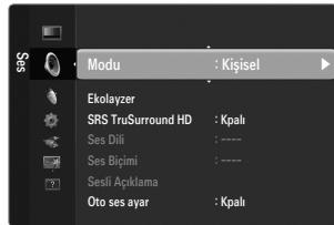 SAMSUNG LE32B551A6W - Mod → Standart / Müzik / Sinema / Sesi Netleştir / Kişisel - 1