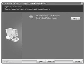 SIMILING DC Manager - InstallShield Wizard Eloge Destination de machine Selecte la coperta en la que el programa de imidazo instalas los archivos. Installs SIMILING PC Manager en DC: SIMILING PC User Manager Console Initial 12:00 [time] [quarry] Cancel