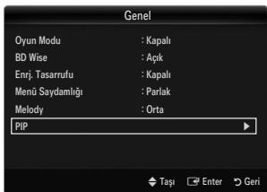 Genel Oyun Modu : Kapali BD Wise : Açık Enrj. Tasarrufu : Kapali Menü Saydamlığı : Parlak Melody : Orta PIP
