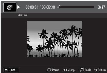 SAMSUNG LE32B650T2WXXC - Playing a movie file - 1