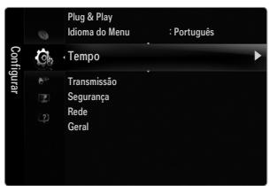 Plug & Play Idioma do Menu : Português Tempo Transmissão Segurança Rede Geral
