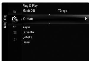 Plug & Play Menu Dili : Türkçe Zaman Yayın Güvenlik Şebeke Genel