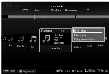Music Game Map Voorkeur Alg. weergave Total Energetic 3/27 Glen Hans Once Dot 2007 Soundtrack I Love You Huid, alsp. Informate Veilig verwijderen Halalfa Gold Shine SUM Apparaat Fav. inst. Keuze Extra Terug