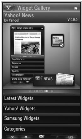 Widget Gallery Yahoo! News by Yahoo! V 0.3.0 NEWS HEADLINES Top Stories Business Policies Sports Technology Delta Kids Category NEWS Latest Widgets: Yahoo! Widgets Samsung Widgets Categories