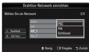 SAMSUNG LE32B652 - Verbinden mit WPS (Wi-Fi Protected Setup) - 1