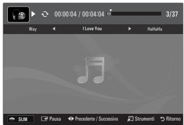 SAMSUNG LE32B652 - Riproduzione di un file musicale - 1