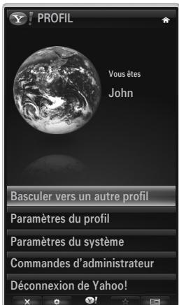 SAMSUNG LE32B652 - Utilisation du widget profil - 1