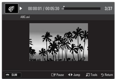 SAMSUNG LE32B652 - Playing a movie file - 1